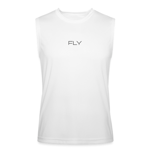 FLY CENTER Men’s Performance Sleeveless Shirt - white