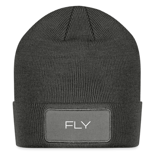 FLY Patch Beanie - charcoal grey