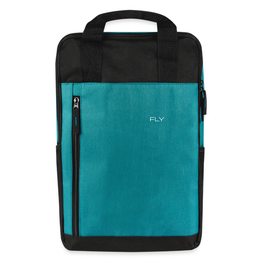 FLY Laptop Backpack - heather teal/black